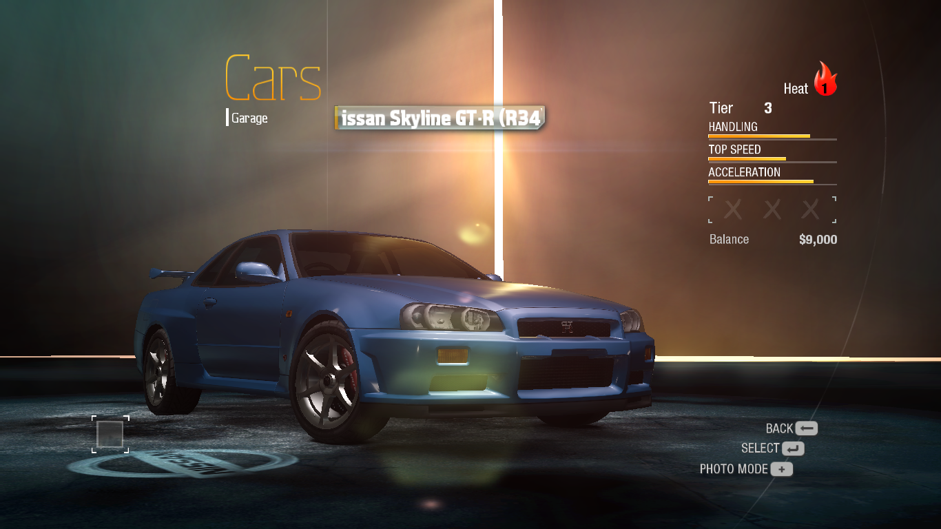 Need For Speed Undercover Nissan 0% SaveGame With Fully Upgraded Skyline