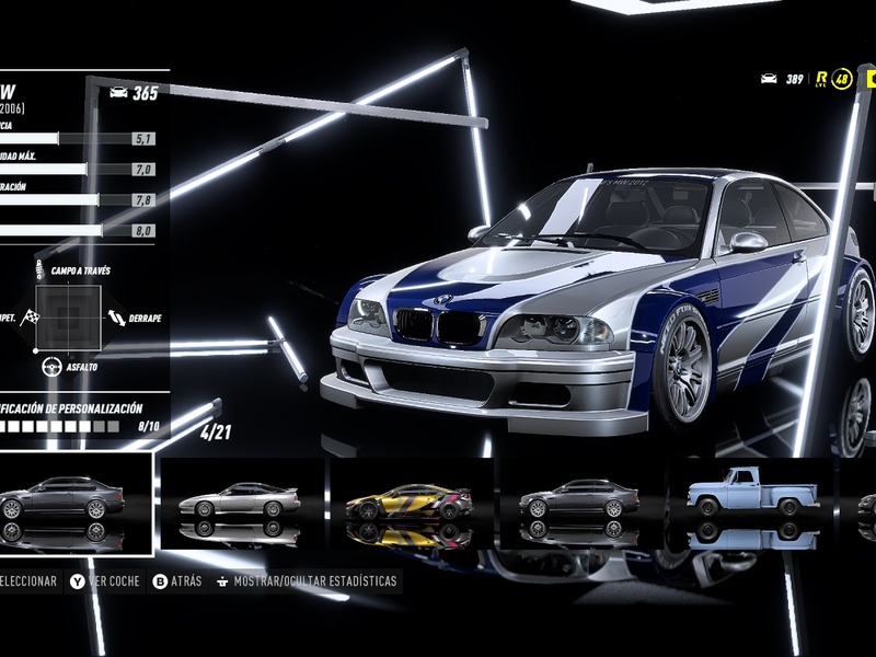 my bmw m3 e46 with the hero vinyl (hero livery) from nfs most wanted 2012 but with white lines