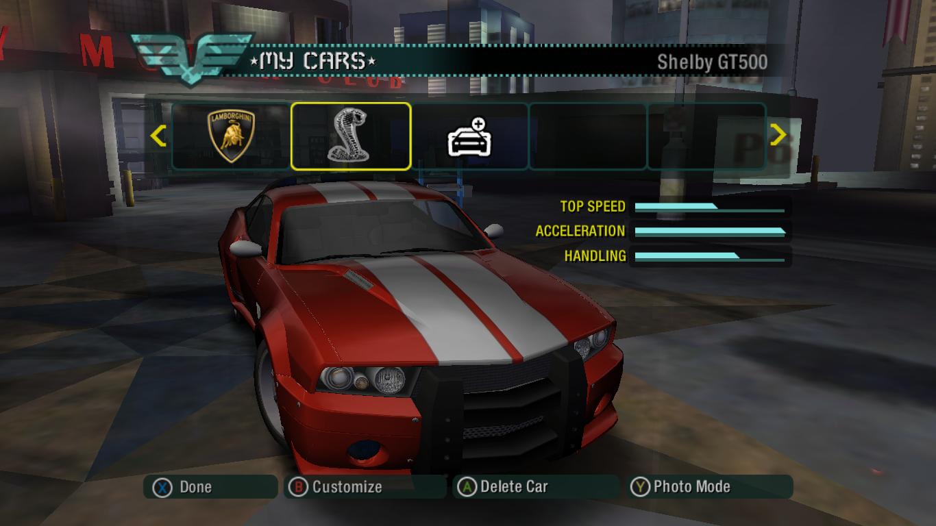 Need For Speed Carbon New Shelby Manufacturer Logo