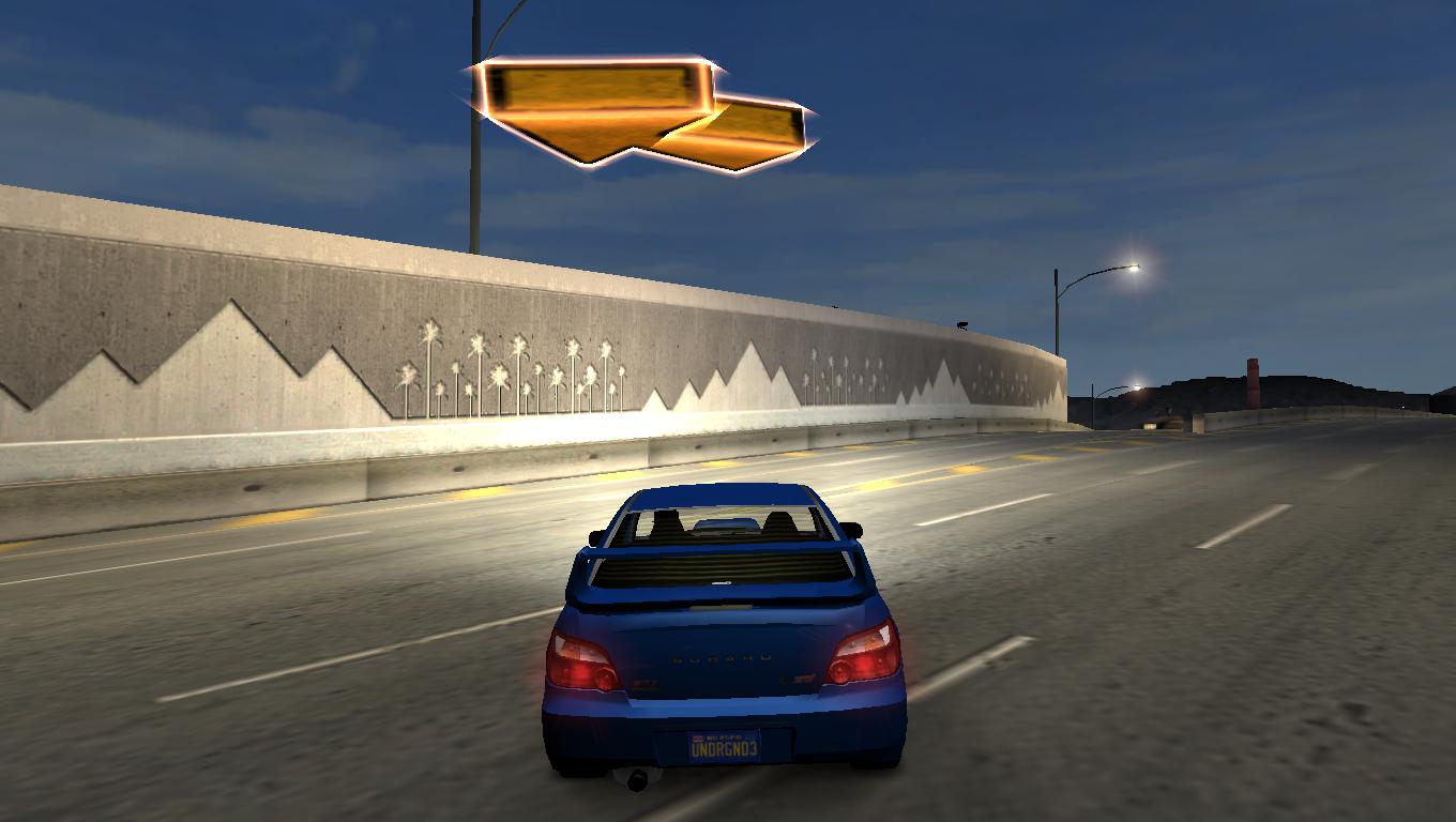 Need For Speed Underground 2 California Riverside Freeway wall pattern