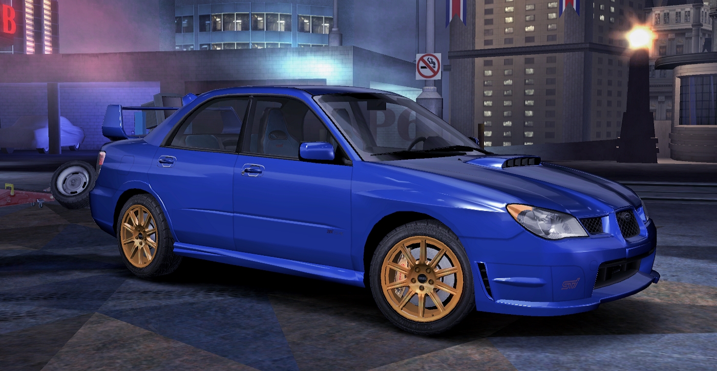 Need For Speed Carbon Gold BBS Rims for the Subaru Impreza WRX STi Stock Rims V2