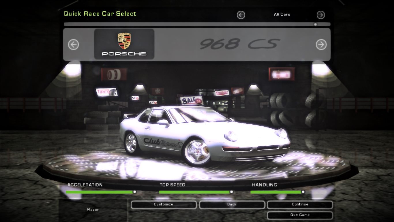 Need For Speed Underground 2 Porsche 968 Clubsport
