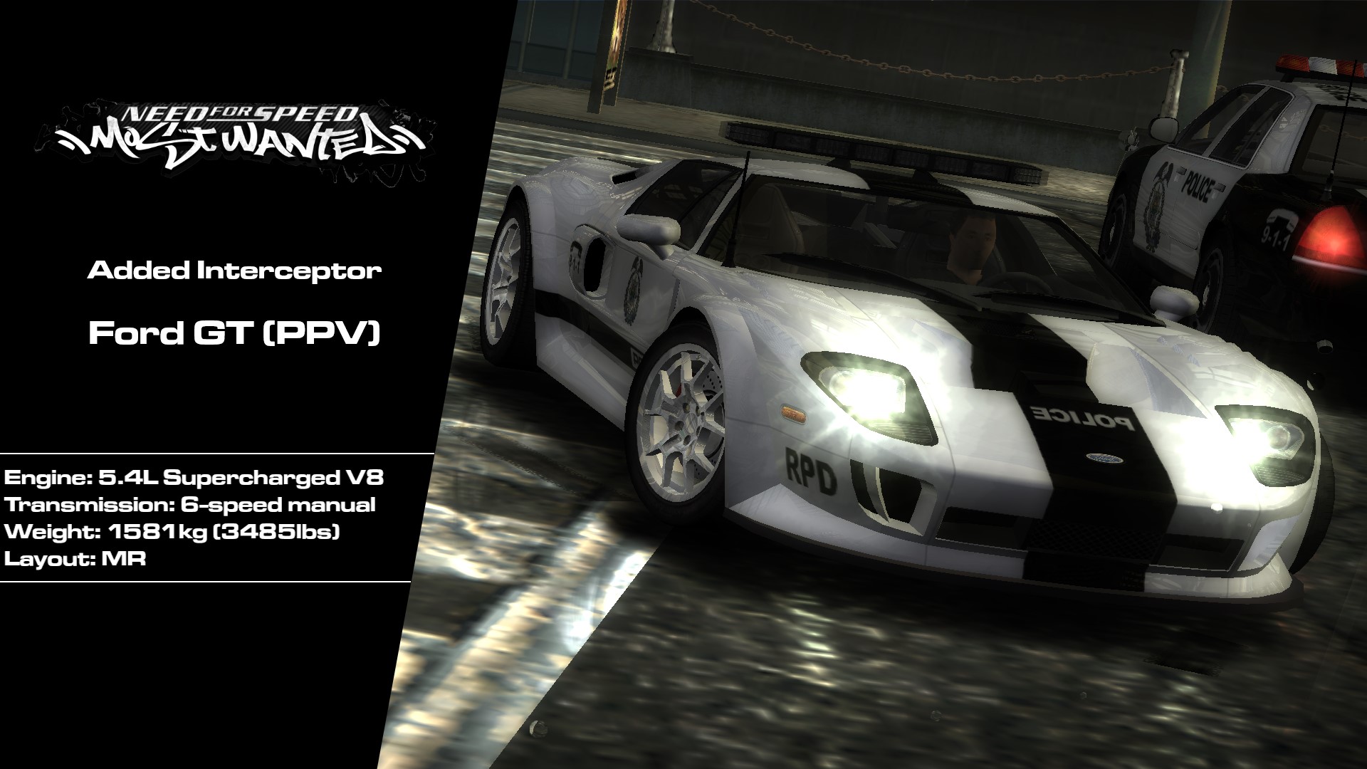Need For Speed Most Wanted Ford GT (PPV) (Addon)