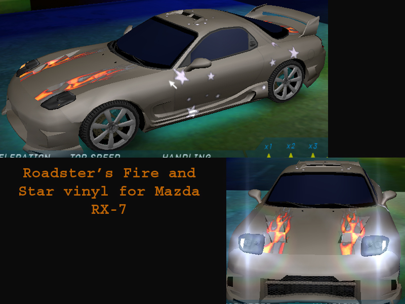 Need For Speed Underground Mazda RX7 Fire & Star