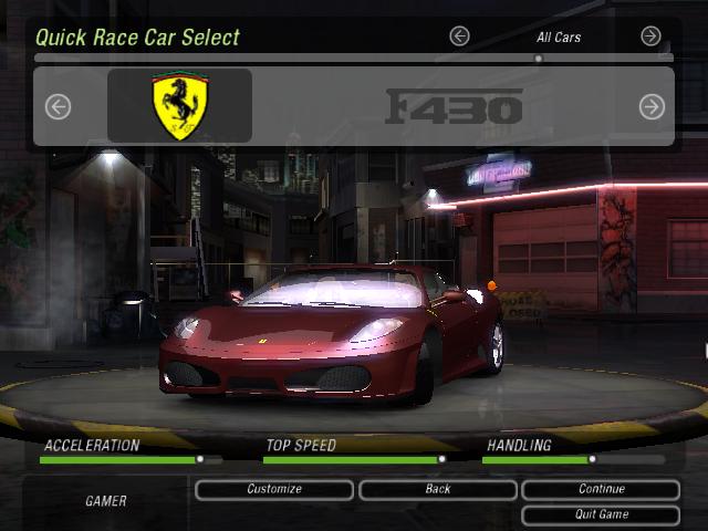 Need For Speed Underground 2 Ferrari F430 Coupe
