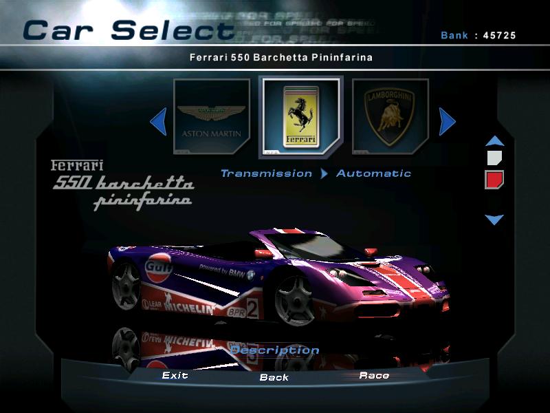 Need For Speed Hot Pursuit 2 McLaren F1 RACE CABRIO