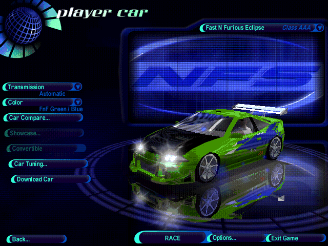Need For Speed High Stakes Mitsubishi Fast N Furious '95 Eclipse