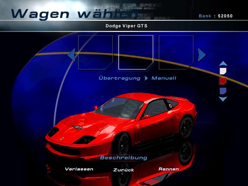 Need For Speed Hot Pursuit 2 Ferrari 550 GT (Street) (2001)