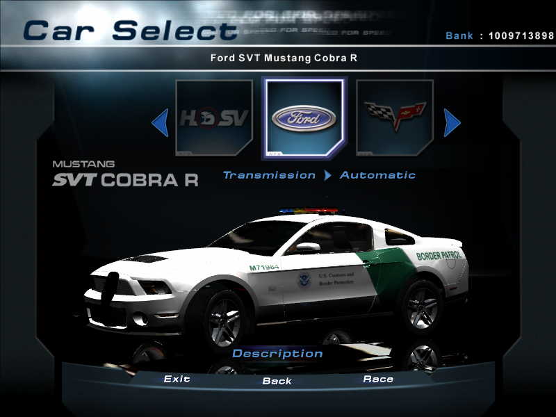 Need For Speed Hot Pursuit 2 Ford Shelby Mustang GT500