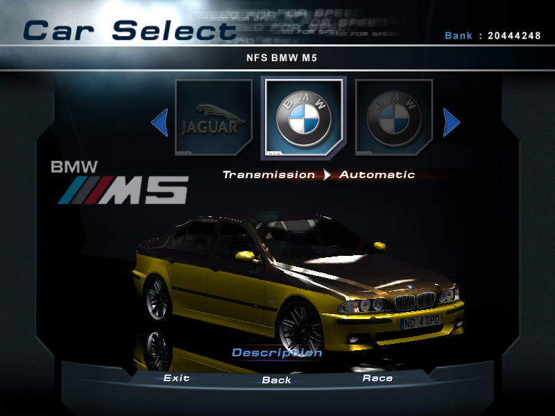 Need For Speed Hot Pursuit 2 BMW M5 NFS Edition