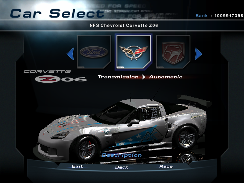 Need For Speed Hot Pursuit 2 Chevrolet Corvette Z06 (NFS:Shift Stage 3)